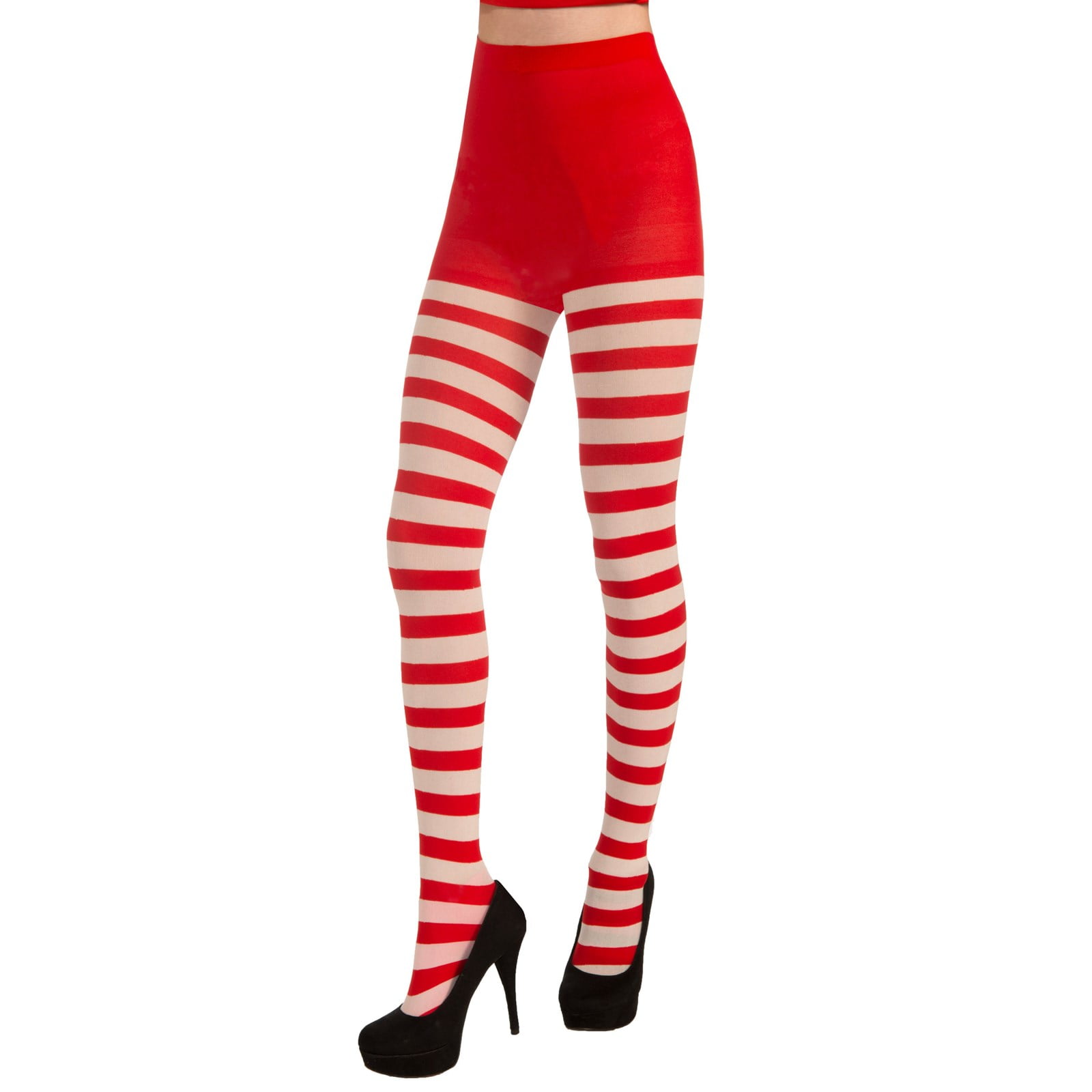 Leg Avenue Womens Christmas Holiday Spandex Tights One Size Red//White Candy