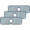 thumbnail image 2 of SKYSONIC Faucet Absorbent Mat 3 Pcs Romantic Paris On Blue Kitchen Faucet Splash Catcher Washable Counter Drying Pads Behind Faucet for Kitchen Bathroom, 2 of 7