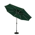 thumbnail image 3 of Calypso II 11-ft Octagon Market Umbrella with Solar LED Strip Lights - Hunter Green - Breez-Tex Canopy, 3 of 9