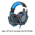 thumbnail image 3 of CADA G2000 Auriculares con cable Consola de juegos para computadora Controlador Auriculares Auriculares con micrófono para juegos con LED, Negro Azul Inevent EL000007-01B, 3 of 7
