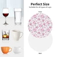 thumbnail image 7 of Bingfone Vintage Rose Flowers Leather Drinks Coasters with Set of 6,Suitable for Home Kitchen,Coffee Cup Coasters Home Gift, 7 of 7