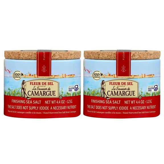 Le Saunier De Camargue ESF27 | French Fleur Del Sel | Finishing Sea Salt, 4.4 oz (Pack of 2)