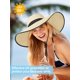 thumbnail image 5 of Sun Hats for Women Oversize Wide Brim Straw Beach Hat UV Protection Floppy Foldable Roll-Up Travel Summer Vacation UPF 50+, 5 of 5