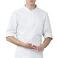 thumbnail image 3 of BELOVING 3/4 Sleeve Chef' Jacket Kitchen Cook Coat Uniforms Unisex White, 3 of 10