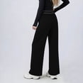 thumbnail image 6 of DPTALR Women's UPF 50+ High Waisted Stretch Fabric Elastic Waist Trousers,Black,Size XL, 6 of 9