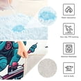 thumbnail image 4 of Toilet Rug Set Non-Slip Bathroom Rugs Soft Plush Machine Washable Contour Bath Mat Cool Dinosaurs Skating 24x20/24x16, 4 of 9