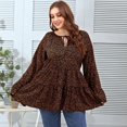 thumbnail image 4 of Breathable Women Long Sleeve Bohemian Style V Neck Oversize Evening Party Dress Floral Print Ladies Wedding Dress Black chrysanthemum 4, 4 of 4