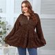 thumbnail image 4 of Breathable Women Long Sleeve Bohemian Style V Neck Oversize Evening Party Dress Floral Print Ladies Wedding Dress Black chrysanthemum 4, 4 of 4
