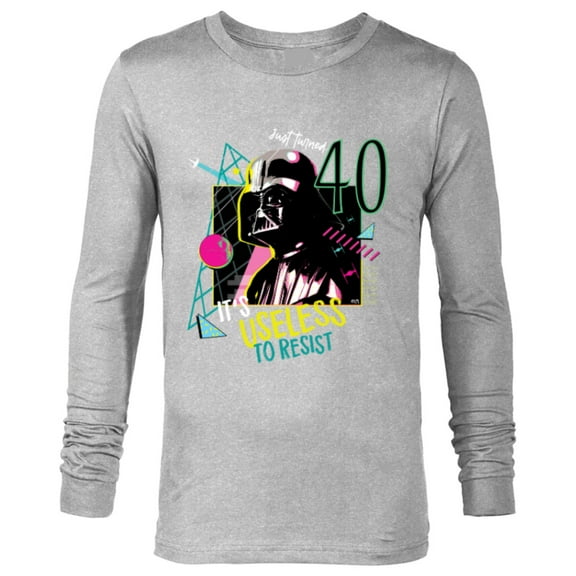 Star Wars Darth Vader It’s Useless to Resist 40th Birthday - Long Sleeve T-Shirt for Men - Customized-Athletic Heather