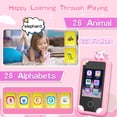 thumbnail image 2 of YTKUS Kids Smart Phone for Girl Kids Toys Cell Phone with 2.8" Touchscreen 16 Learning Games Dual Camera Music Player, 32G SD Card Christmas Birthday Gifts,Pink, 2 of 8