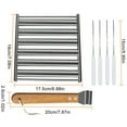 thumbnail image 3 of Gril à Rouleaux pour Hot-Dogs 2024 Nouveau Grille à Hot-Dogs en Acier Inoxydable avec Poignée en Bois Capacité de 5 Hot-Dogs Rouleau à Saucisses Cuisson Uniforme Gril à Hot-Dogs BBQ pour Camping Extérieur, 3 of 9