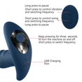 thumbnail image 5 of Masajeador de próstata de 360 grados, vibrador anal giratorio, masturbador masculino, vibrador con tapón anal, juguetes sexuales para hombres, estimulador de próstata (azul), 5 of 5