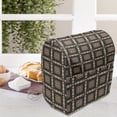 thumbnail image 4 of Abstract Lounger Chair Bag, Pattern of Retro Style Squares Checkered Design Geometrical Elements, High Capacity Storage with Handle Container, Lounger Size, Black Vermilion Beige, by Ambesonne, 4 of 5