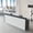 Gray & White, variant on Modern Ergonomic Reception Desk With LED Lighting（Maple & White; 71"L x 24"W x 39"H）