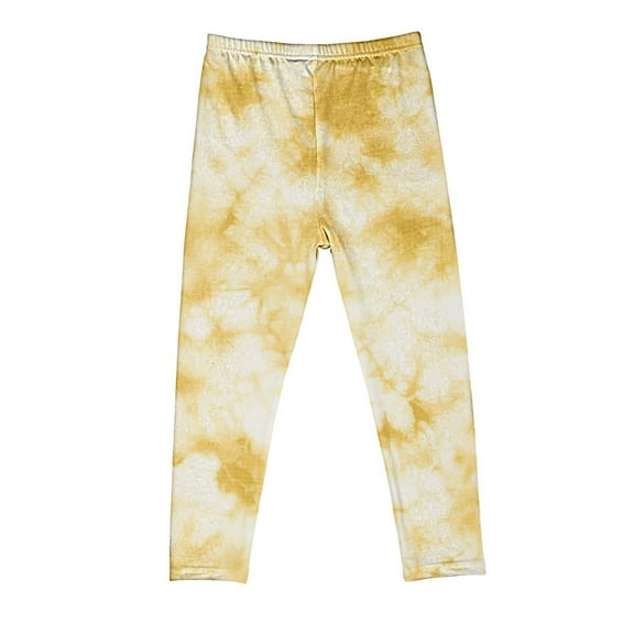 AherBiu Leggings for Girls Tie-Dye Elastic High Waisted Stretchy Bottom Legging Pants Comfy Slim Trousers