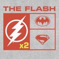 thumbnail image 2 of Women's The Flash Team Icons Graphic Tee Athletic Heather Small, 2 of 4
