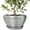 Silver, variant on Ceramic Planter 8 inch Round Pots for Plants with Saucer Modern Flower Pot for Indoor Outdoor Use for Snake Plants & Herbs Gray