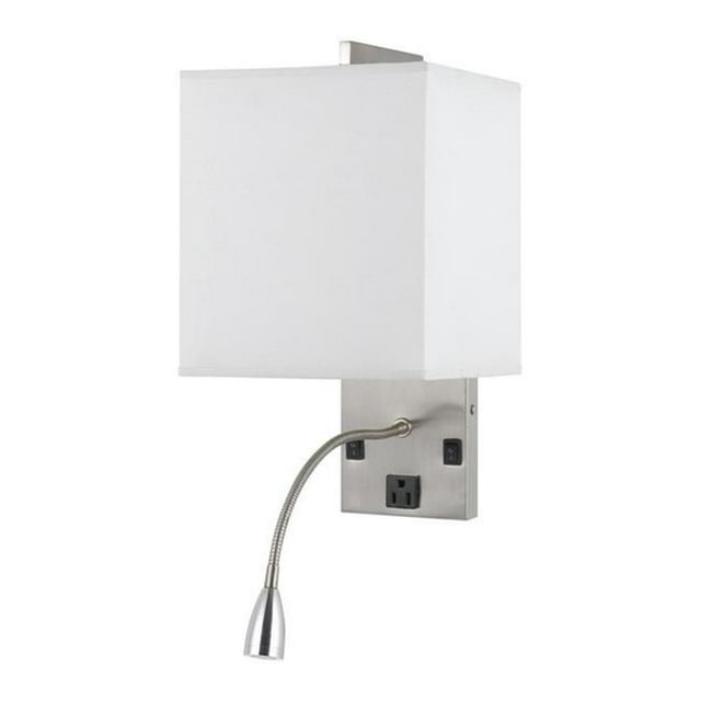 Cal Lighting LA-8029WL-1-BS Lampe Murale 60W avec Lampe de Lecture Led 1W