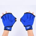 thumbnail image 2 of Swimming Gloves Aquatic Traning Fit Paddles Water Resistance Diving, 2 of 5