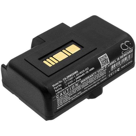 3400mAh Zebra CT17497-1 AK18026-002 Battery for RW320 RW220
