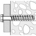 thumbnail image 4 of Ensemble de 10 Vis en Béton avec Tête Hexagonale avec Base/collier 8x100 mm - Fixation Directe Sans Tige - pour Clé Hexagonale 10 mm - en Acier - pour Rénovation, 4 of 5