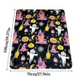 thumbnail image 2 of Halloween Glow in The Dark Throw Blanket, Cute Ghost Haunted House Witch Hat Broom Pumpkin Soft Cozy Blanket, Halloween Decorations for Sofa, Bed, Bedroom, Halloween Party, Fall Home Decor, L, 2 of 7