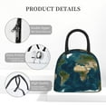 thumbnail image 4 of Lukts World Map Print Portable Lunch Bag, Lunch Bag Picnic Bag - Waterproof, Heat-insulating and Cold-insulating, Suitable for School, Work, 4 of 6