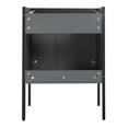 thumbnail image 5 of Fine Fixtures  Oakville Bathroom Vanity  with White Ceramic Sink Onix Grey - Black Hardware 24 Inch, 5 of 8