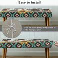 thumbnail image 5 of Whosucclay Sunflower Aztec Tribe Geometric Cow Print Dining Bench Cover Stretch Bench Protectors Removable Bench Cushion Cover Wear Resistant Bench Seat Cushion Slipcovers Dining Chair Slipcovers, 5 of 7