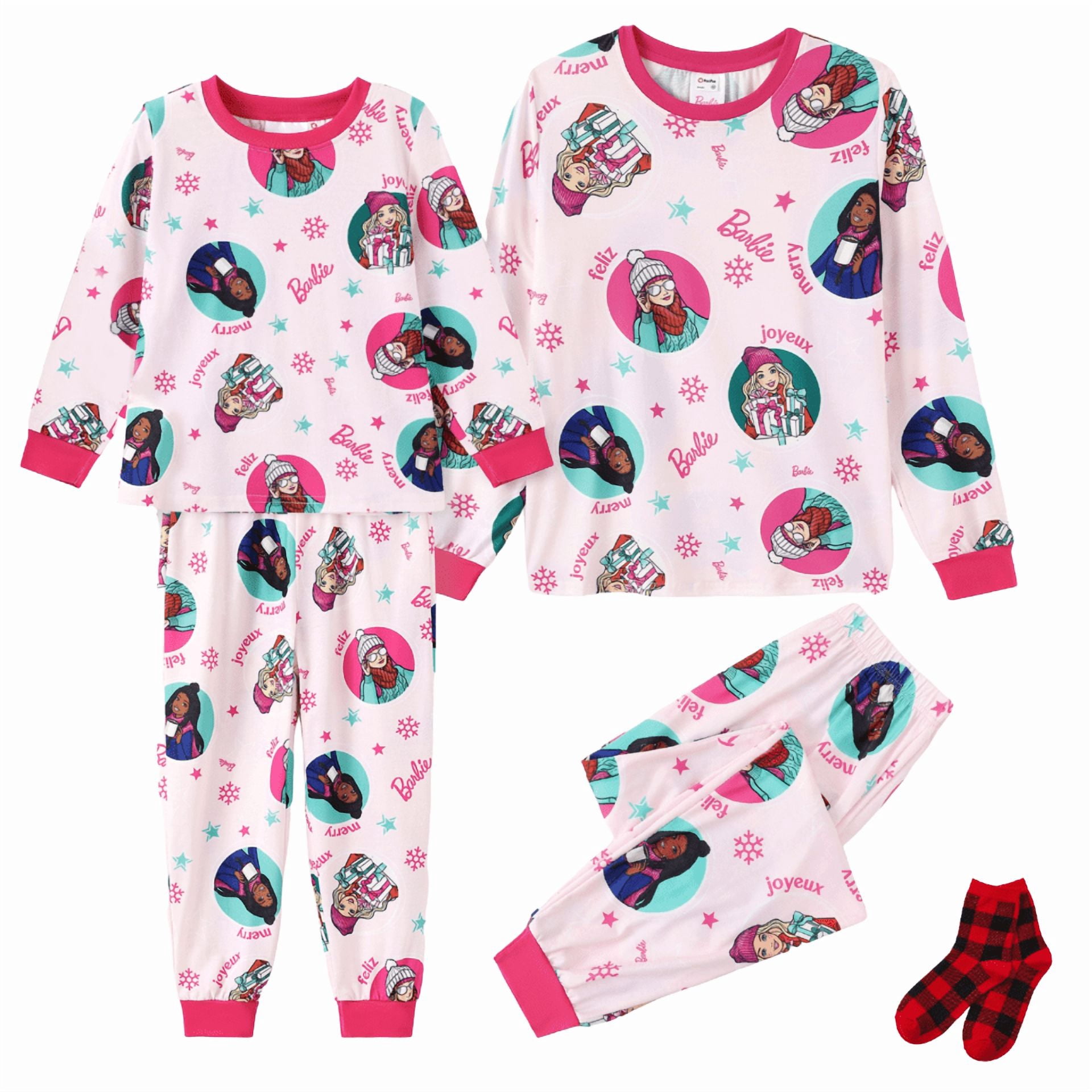 Bunny Pajama Set For 18 Inch Dolls - 3 Piece Outfit With Shirt, Pants & Fuzzy Bunny Slippers - View #9
