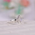 thumbnail image 2 of Rainbow Natural Kite Moonstone Ring, Handmade Gift For Her, June Birthstone Jewelry, Flashy Gemstone Delicate Ring, White Gold Band, 2 of 2