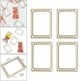 thumbnail image 1 of 5.5x4cm Wood Rectangle Kids Tapestry Coaster Weave Beginner Starter Knitting Crafting Machine Comb Rack Handloom, 1 of 9