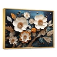 thumbnail image 3 of Designart "Spring Elegance White and Gold Flower Blooms II" Oversized Floral Framed Wall Art - Traditional White Flowers Hallway Framed Wall Art Decor, 3 of 7