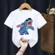 thumbnail image 3 of Camiseta infantil de Disney Lilo Stitch, camiseta kawaii, ropa informal de dibujos animados de anime para niños, camiseta para niñas y niños, camiseta de moda Y2K, 3 of 5
