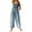 Sky Blue A1, variant on Lodgix Jumpsuits for Women Summer Sleeveless Patchwork Rompers Floral Print Casual Loose Jumpsuit Wide Leg Bib Overalls with Pockets Light Gray M