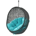 thumbnail image 4 of Swing Lounge Chair, Black Blue, Modern Contemporary Urban Design, Outdoor Patio Balcony Cafe Bistro Garden Furniture Hotel Hospitality, 4 of 7