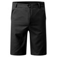 thumbnail image 5 of DDAPJ pyju Men's Stretch Golf Shorts Dress Work Shorts Elastic Waist Lightweight Flat Front Casual Chino Shorts Black XL, 5 of 6