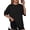 Black, variant on MOYIKO Oversized T Shirts for Women with Pockets 3/4 Sleeve Summer Tops Loose Fit Y2K Fashion Tees