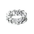 thumbnail image 4 of 9mm Cool Silver Chain Punk Band Men Women's Stainless Steel Fashion Ring Sz 7-11, 4 of 6