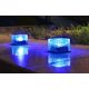 thumbnail image 4 of Lámpara cuadrada de azulejos de cristal Luces de azulejos de piso de cristal de imitación púrpura LED solares impermeables al aire libre Luces de enchufe de tierra de jardín Luces de césped de jardín de pasillo Luces decorativas enterradas en césped Luces de paisaje JM, 4 of 5