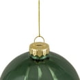 thumbnail image 4 of Northlight Shiny Brush Stroke Glass Christmas Ball Ornament - 4" - Green, 4 of 5
