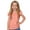 1-Pink697, variant on Girls Flutter Sleeve T-Shirt Casual Cotton Solid Crew Neck T Shirt Top, Sizes 1-8
