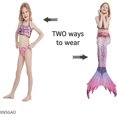 thumbnail image 4 of 4PCS Mermaid Tails for Swimming for Girls Kids Mermaid Swimsuit Costume Princess Bikini Set Bathing Suits_Special Gift, 4 of 5