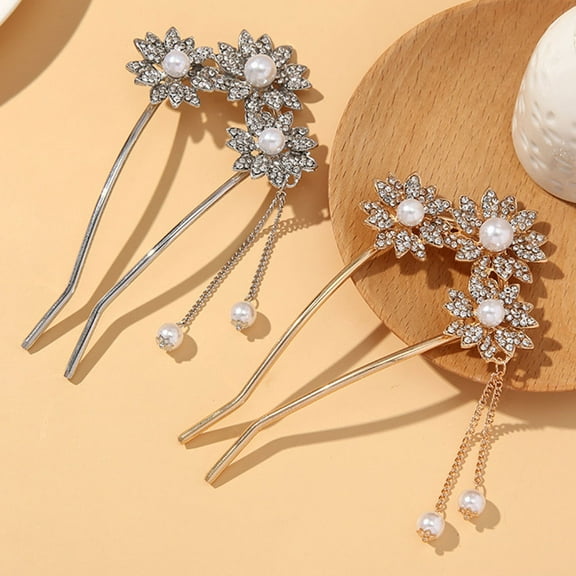 PBPBOX Decorative Hairpin Hair Picks for Women Alloy Vintage Hair Styling 1Set