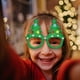 thumbnail image 3 of Adornos navideños, adornos navideños, regalos navideños, decoración navideña, gafas, festival, fiesta, disfraces, Papá Noel brillante, marco para ojos, accesorios para fotos navideñas, decoraciones fe, 3 of 5