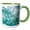 Green/White, variant on 3drose, Usa, Alaska, Endicott Arm. Detail of Iceberg Patterns., 11oz Two-tone Blue Mug