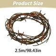 thumbnail image 3 of Fake Barbed Wire Rusty Wire for Crafts Fake Rusted Barbed Wire Decoration Plastic Faux Barb Wire Prop Tree Hanging Decorations Prank Props Western Cowboy Decor (2.5m), 3 of 9