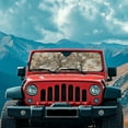 thumbnail image 3 of Uorisanigo Windshield Sun Shade,Camo Hunting Forest Shade Heat Shield for Jeep Wrangler,Windshield Cover,Sunshade Compatible with 2007-2023 Wrangler Rubicon Sahara TJ JK JKU 2 & 4 Door,1Pcs, 3 of 7