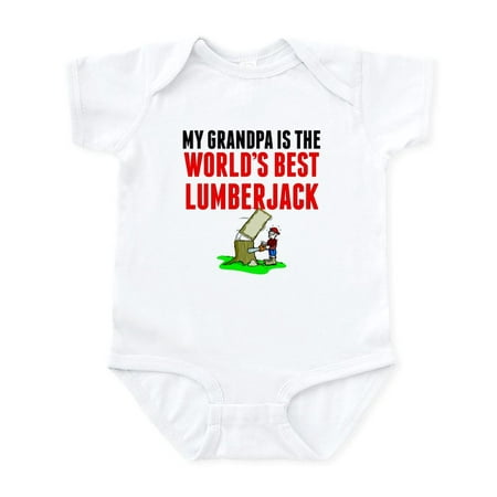 

CafePress - My Grandpa Is The Worlds Best Lumberjack Body Suit - Baby Light Bodysuit Size Newborn - 24 Months