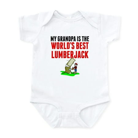 

CafePress - My Grandpa Is The Worlds Best Lumberjack Body Suit - Baby Light Bodysuit Size Newborn - 24 Months